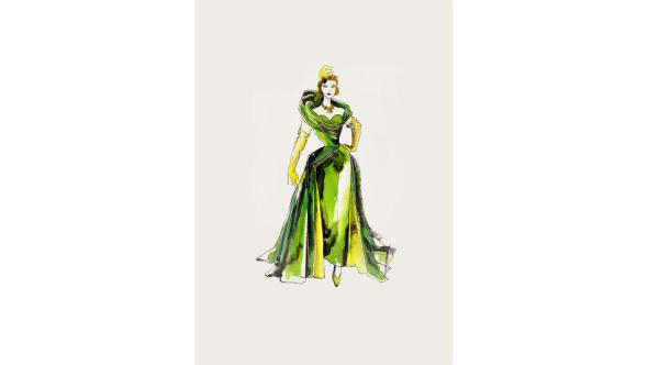 Powell’s Sketch for Lady Tremaine’s Ball Gown.